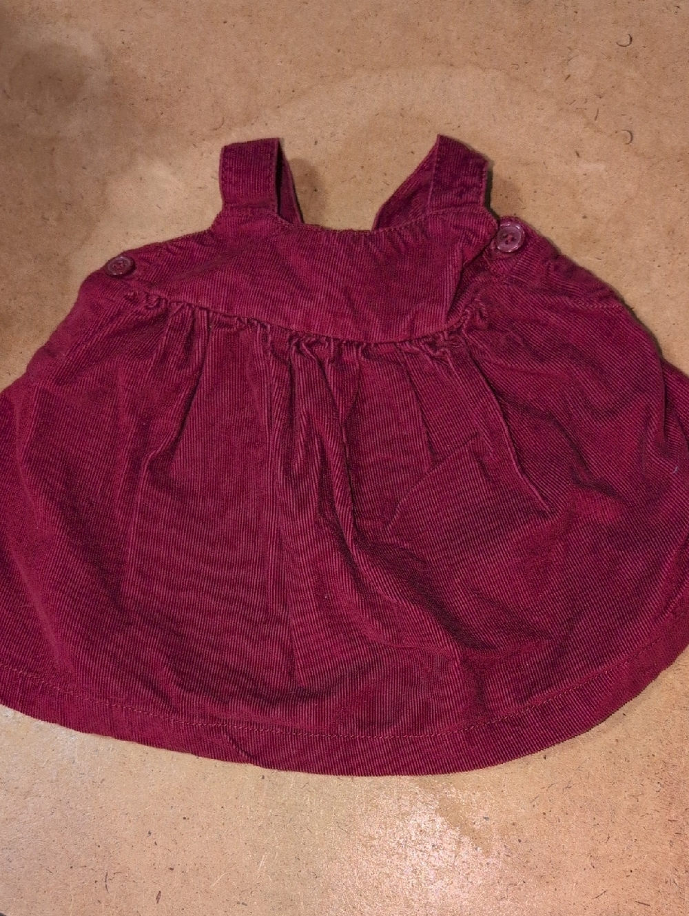 ❤️‍🔥10/$10❤️‍🔥 Baby Girls Carter's Corduroy Maroon Sundress Dress Size 3M